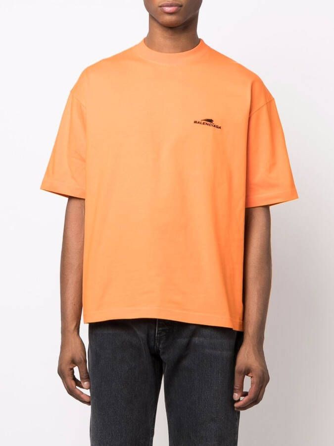 Balenciaga Katoenen T-shirt Oranje