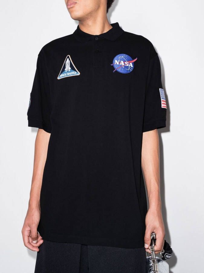 Balenciaga Poloshirt verfraaid met patch Zwart