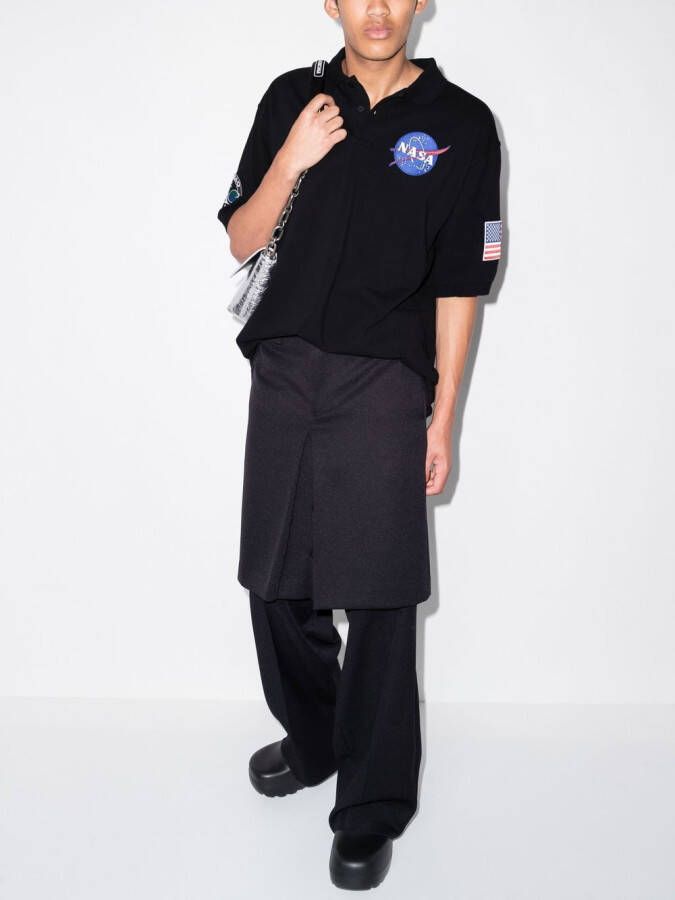 Balenciaga Poloshirt verfraaid met patch Zwart