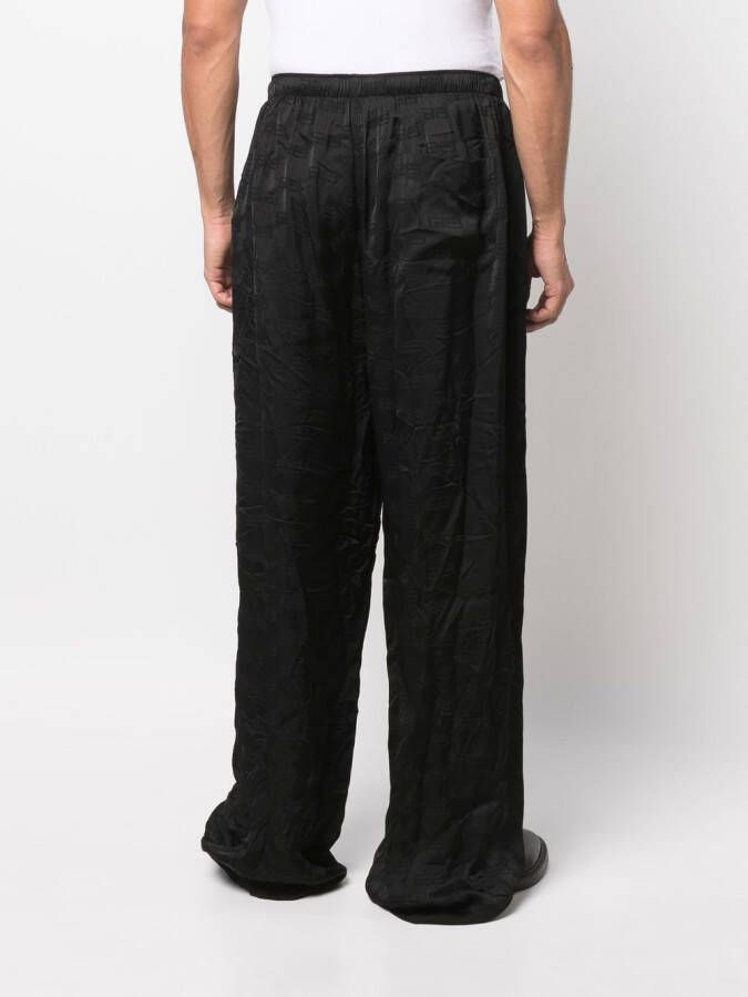 Balenciaga Pyjamabroek met gekreukt effect Zwart