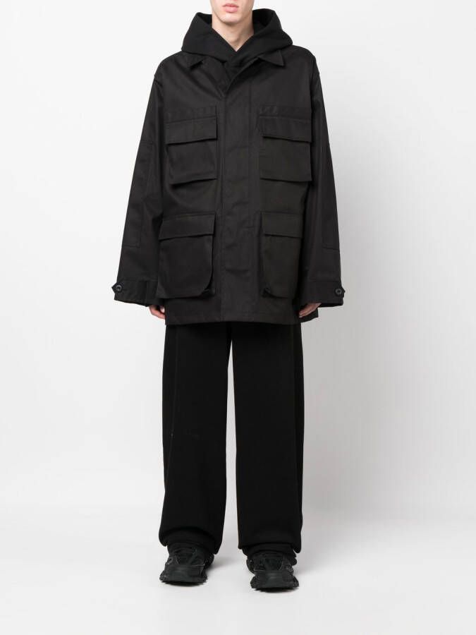 Balenciaga Shirtjack met cargo zakken Zwart