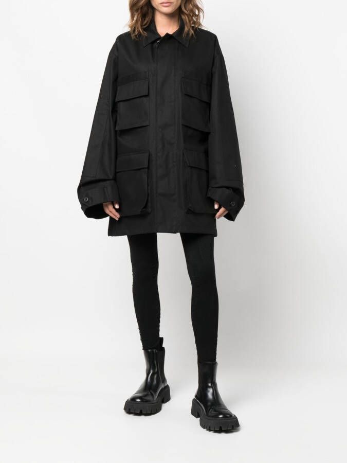 Balenciaga Shirtjack met cargo zakken Zwart