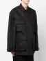 Balenciaga Shirtjack met cargo zakken Zwart - Thumbnail 4