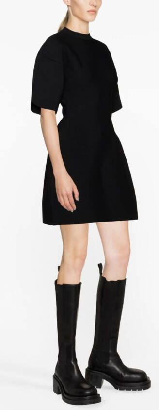 Balenciaga Mini-jurk met korte mouwen Zwart