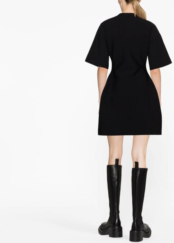 Balenciaga Mini-jurk met korte mouwen Zwart