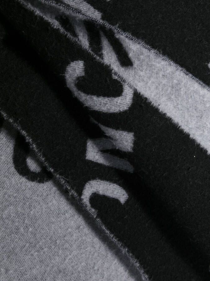 Balenciaga Sjaal met franje Zwart