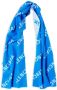 Balenciaga Sjaal met logo Blauw - Thumbnail 4