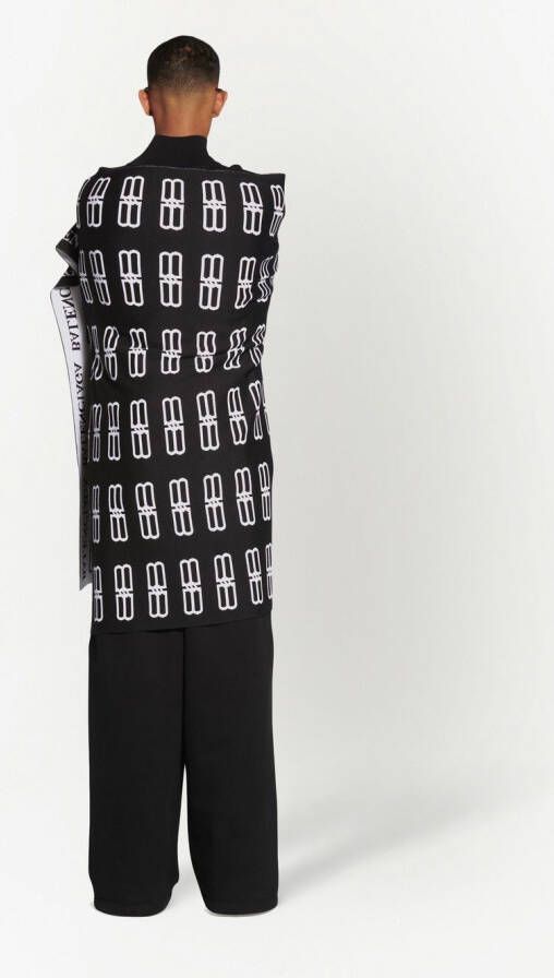 Balenciaga Sjaal met logoprint Zwart