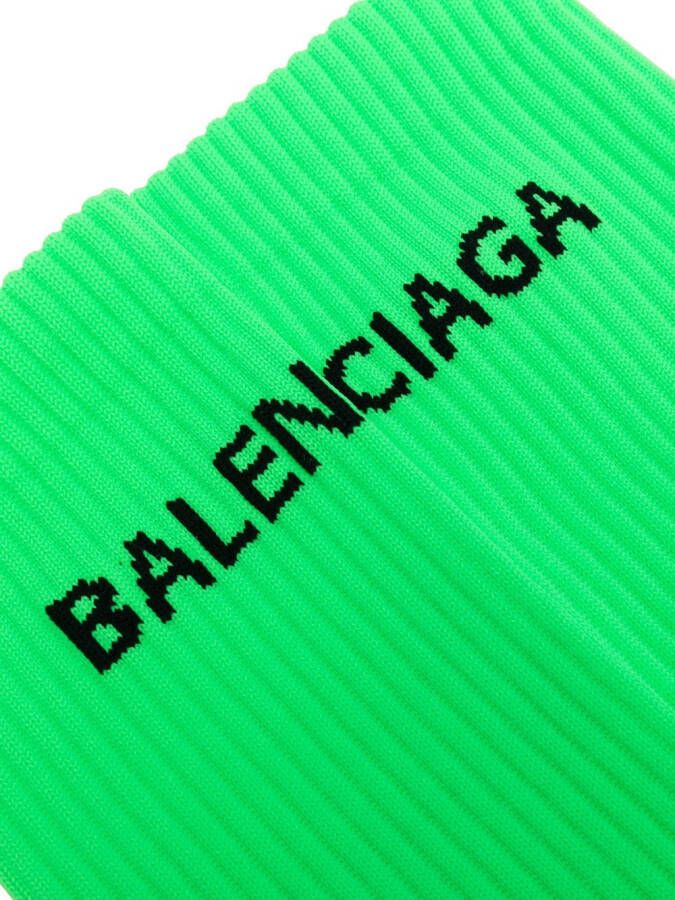 Balenciaga Sokken met logoprint Groen