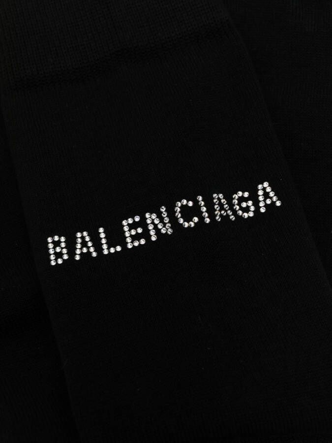 Balenciaga Sokken verfraaid met kristallen Zwart