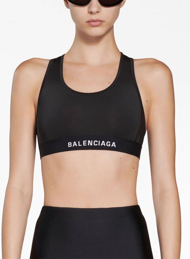 Balenciaga Sport-bh met logo Zwart