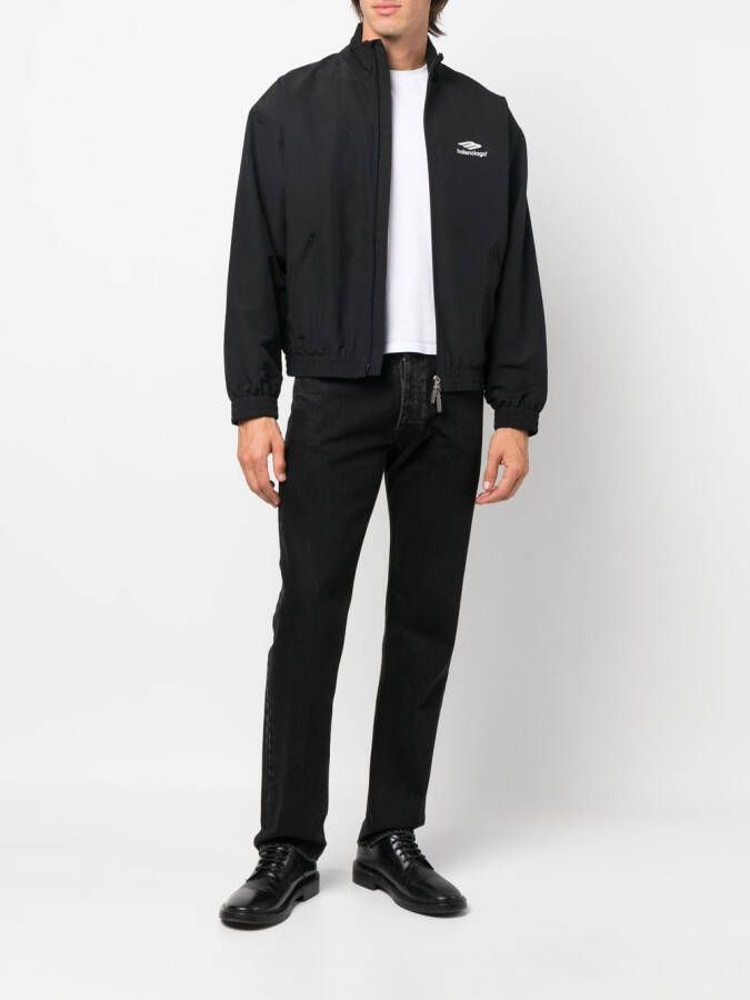 Balenciaga Sportjack met geborduurd logo Zwart