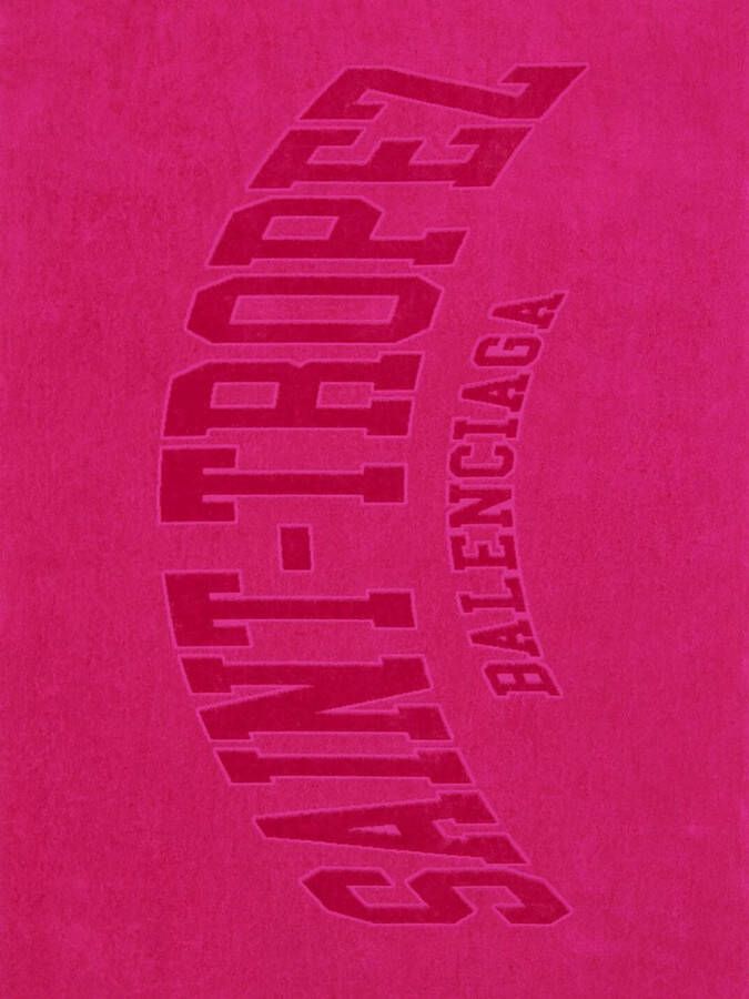 Balenciaga Strandlaken met logoprint Roze