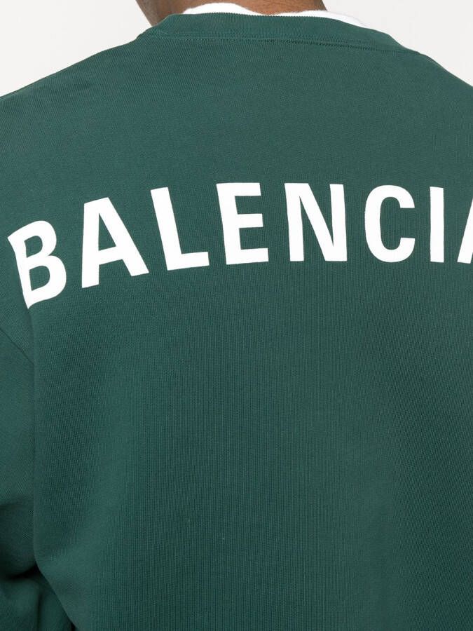 Balenciaga Sweater met logoprint Groen
