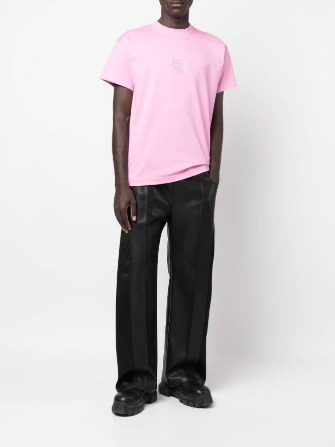 Balenciaga T-shirt met BB logo Roze