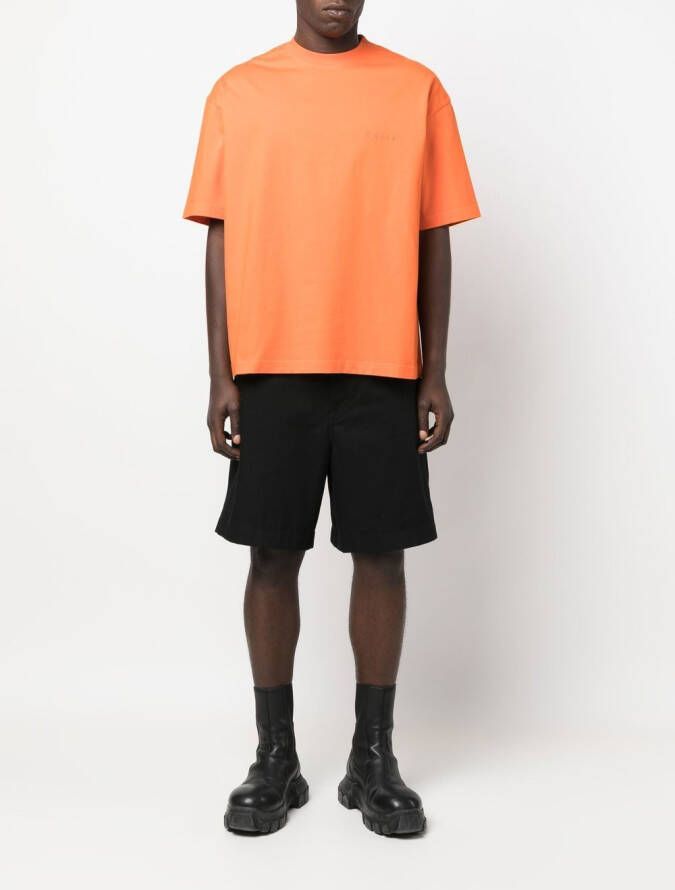 Balenciaga T-shirt met geborduurd logo Oranje