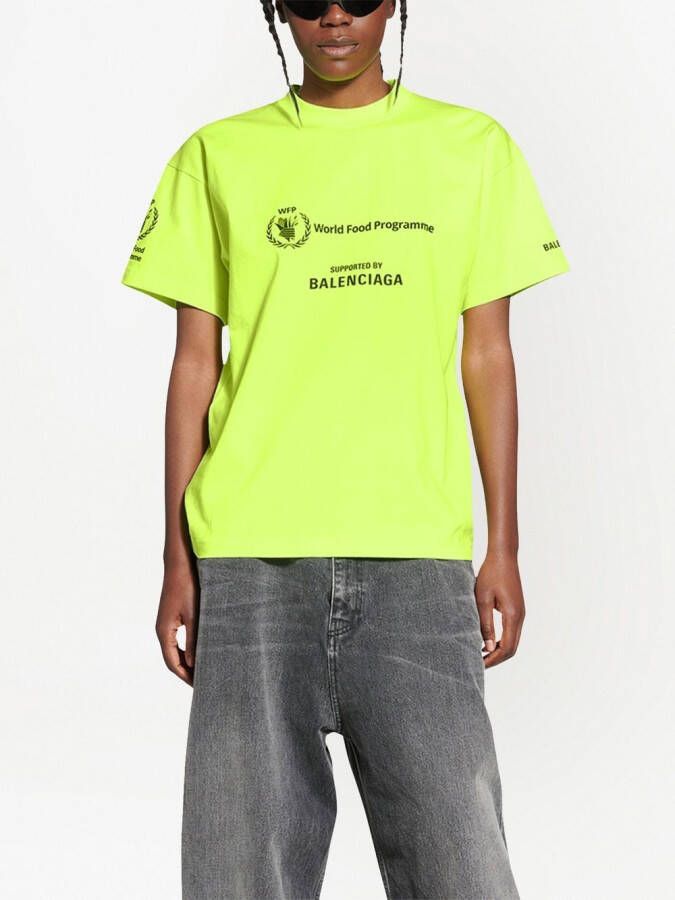 Balenciaga T-shirt met grafische print Geel