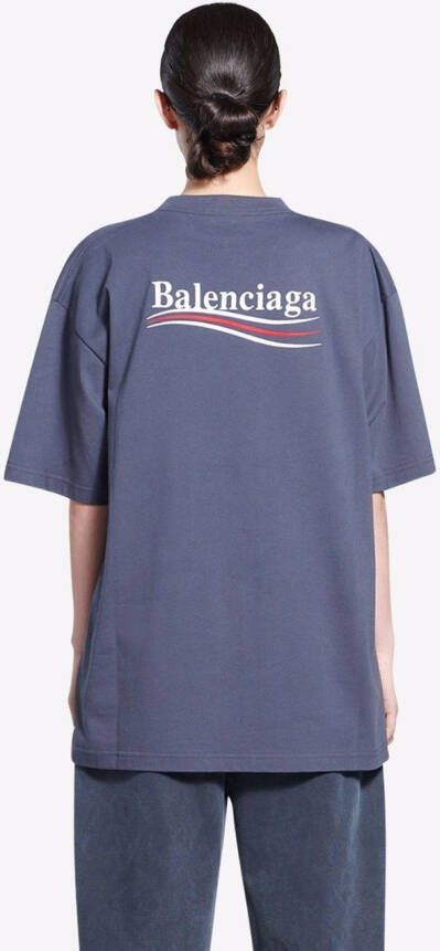Balenciaga T-shirt met logo Grijs