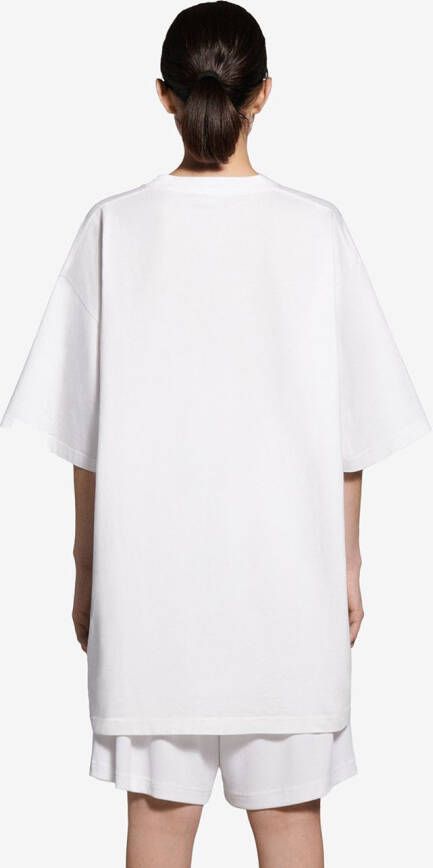 Balenciaga T-shirt met logoplakkaat Wit