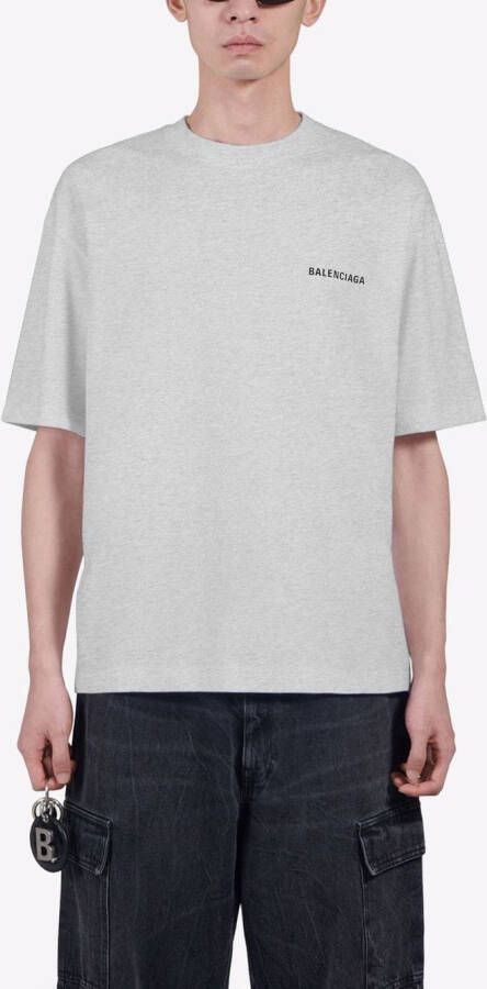 Balenciaga T-shirt met logoprint Grijs