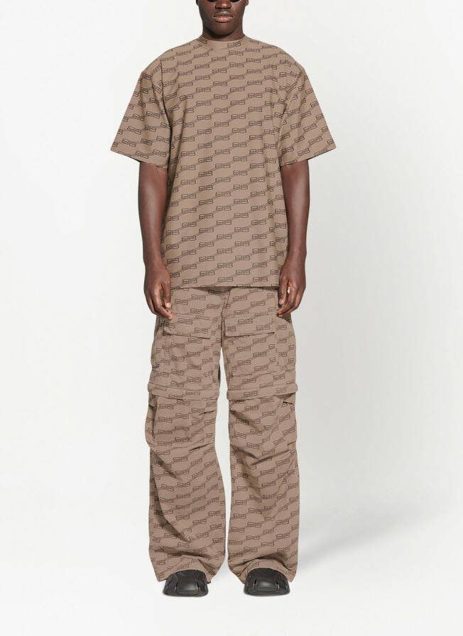 Balenciaga T-shirt met monogramprint Beige