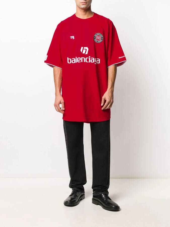 Balenciaga T shirt met print Rood Kledingwinkel