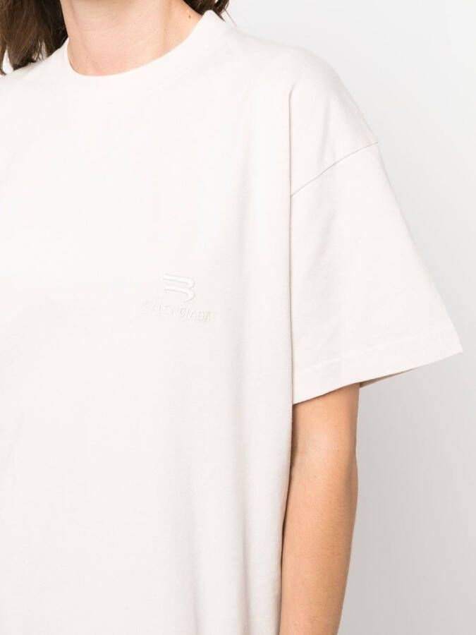 Balenciaga T-shirt met ronde hals Beige