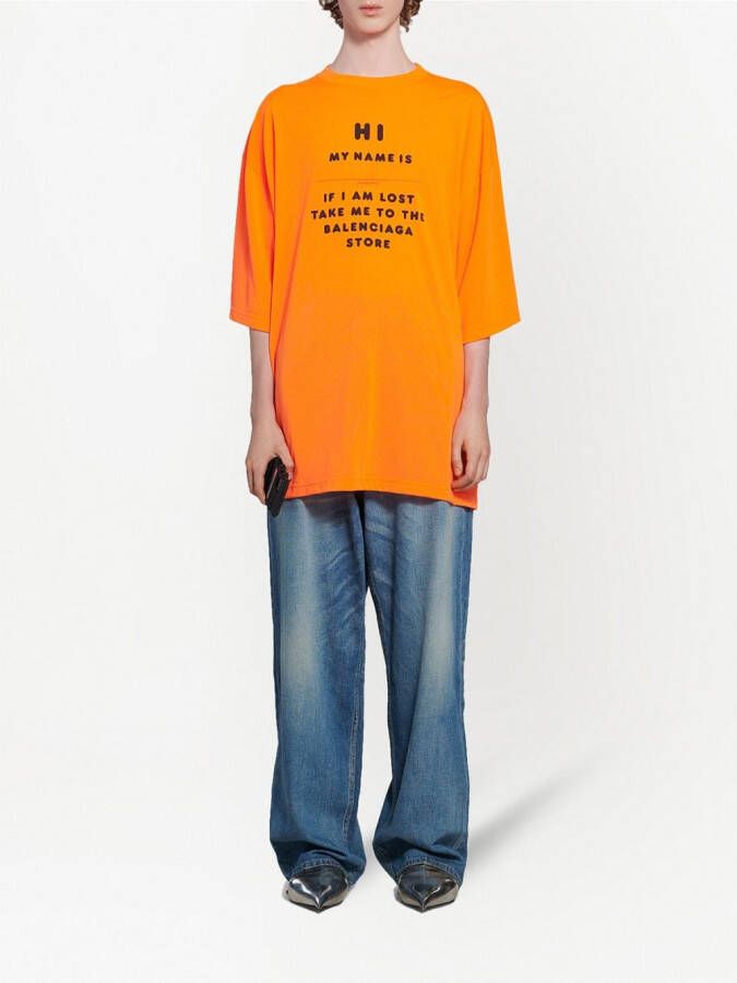 Balenciaga T-shirt met tekst Oranje