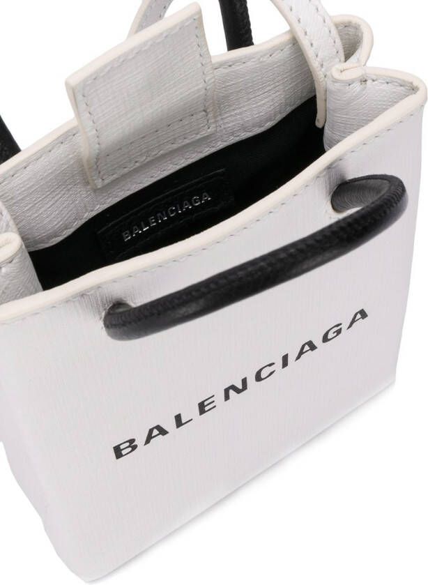 Balenciaga Shopper met logoprint Wit