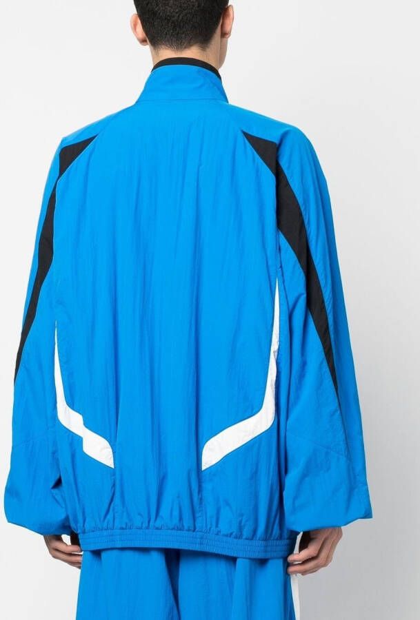 Balenciaga Trainingsjack met geborduurd logo Blauw