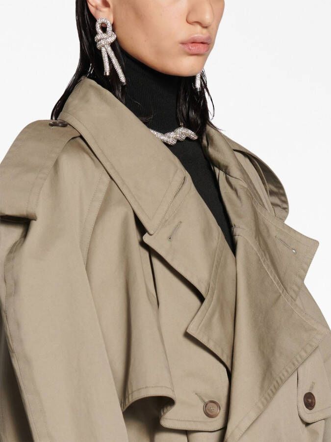 Balenciaga Katoenen trenchcoat Groen