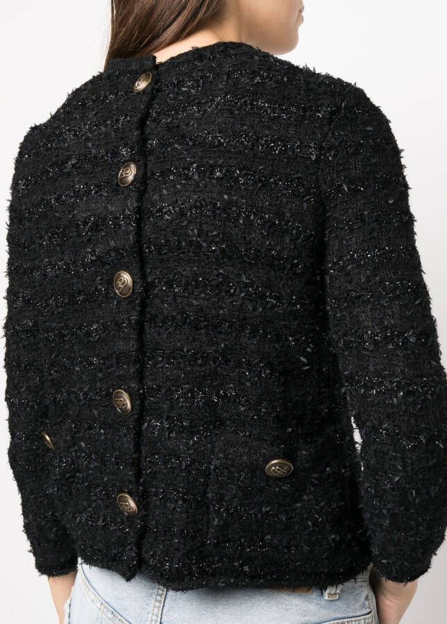 Balenciaga Tweed blouse Zwart