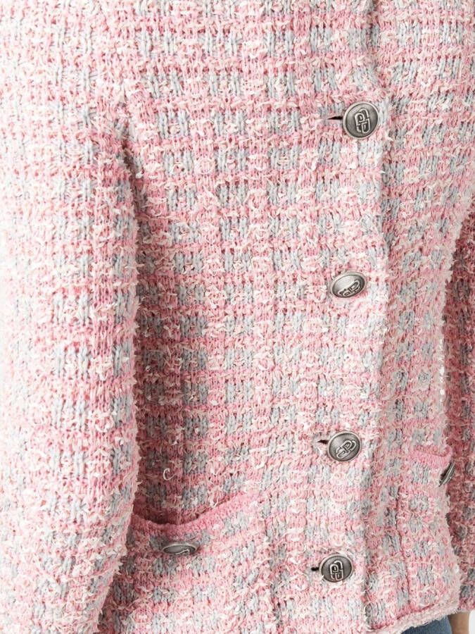 Balenciaga Tweed top Roze