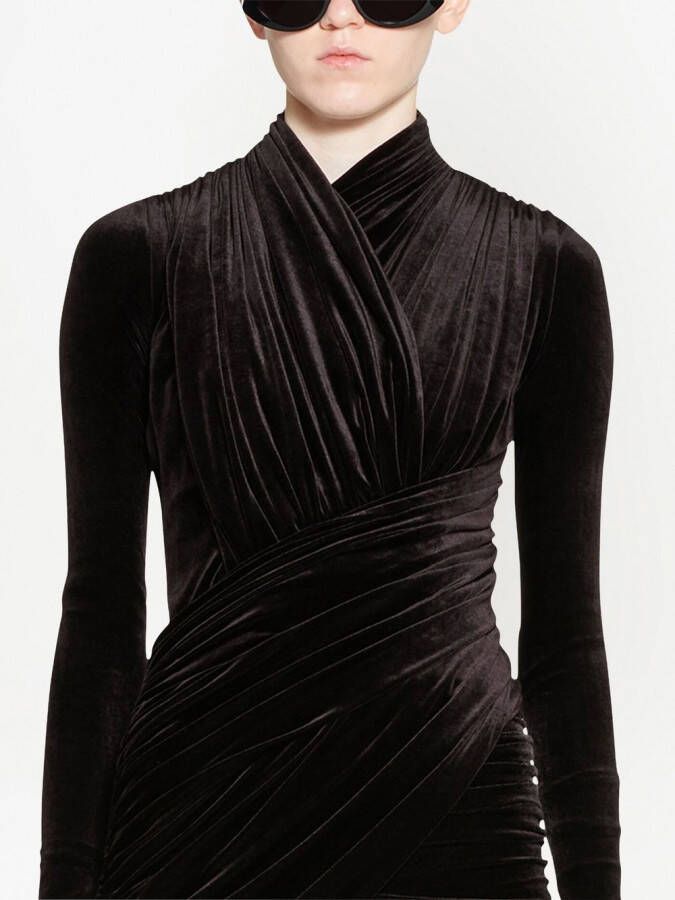 Balenciaga Fluwelen mini-jurk Zwart