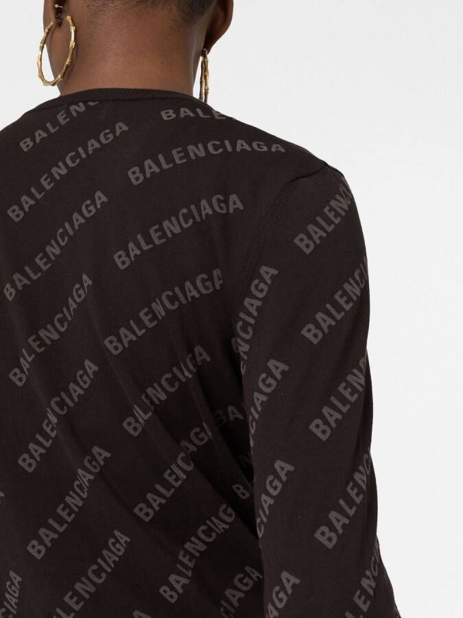 Balenciaga Vest met logoprint Bruin