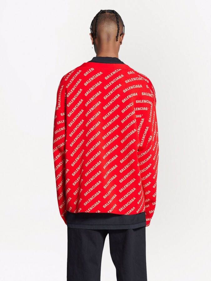 Balenciaga Vest met logoprint Rood