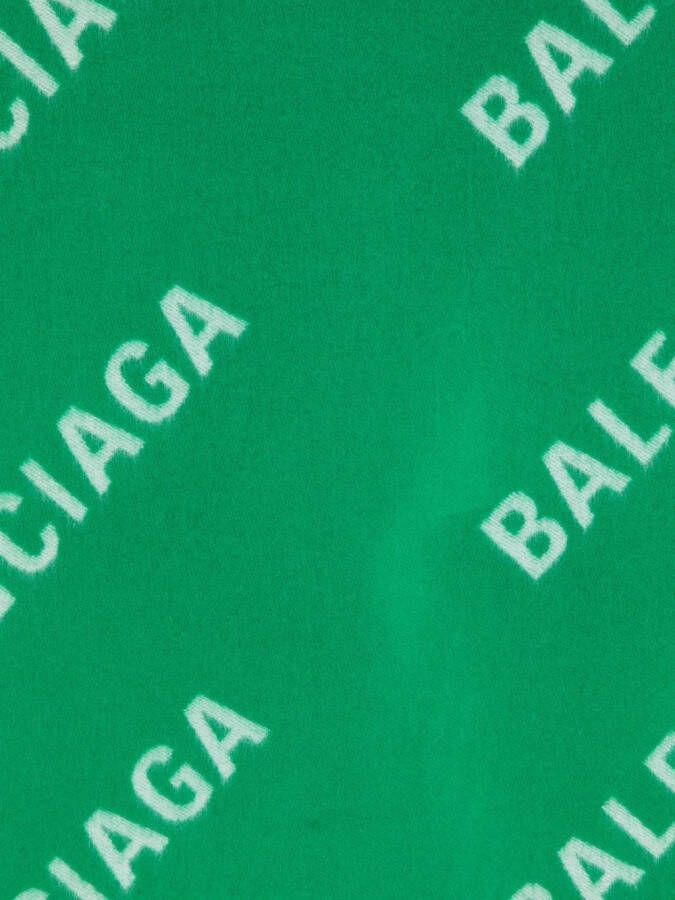 Balenciaga Sjaal met logoprint Groen