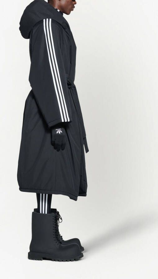 Balenciaga x adidas badjas met geborduurd logo Zwart