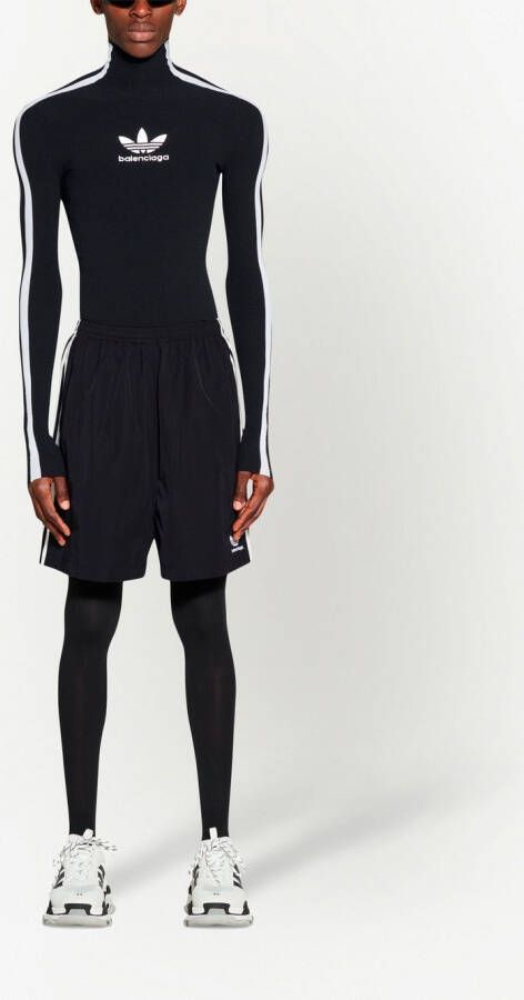 Balenciaga x adidas trainingsshorts met logoprint Zwart