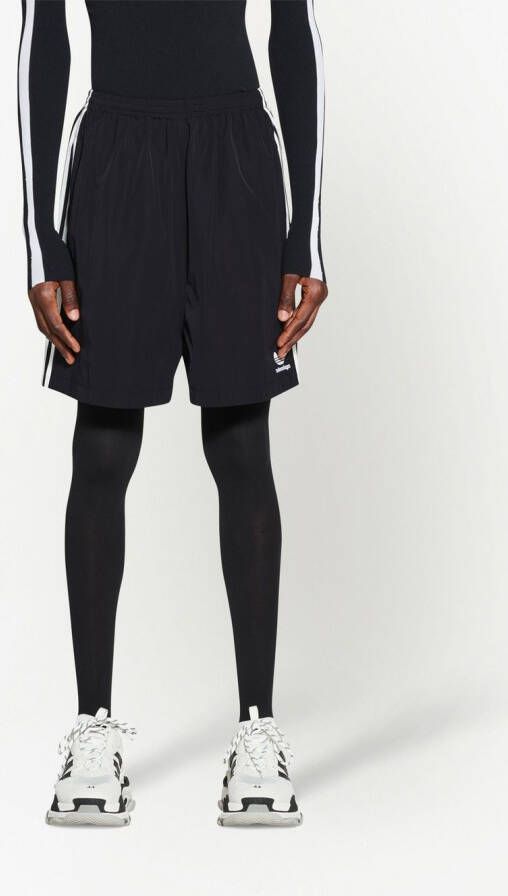 Balenciaga x adidas trainingsshorts met logoprint Zwart