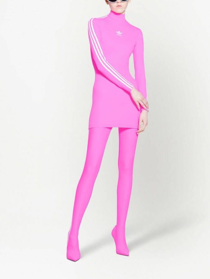 Balenciaga x Adidas mini-jurk met lange mouwen Roze