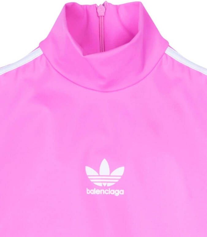 Balenciaga x Adidas mini-jurk met lange mouwen Roze