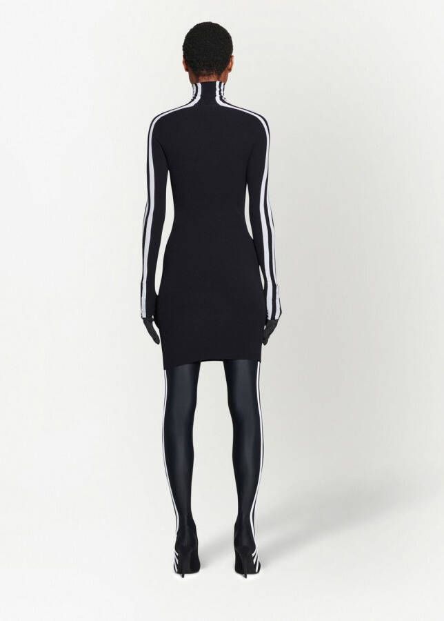 Balenciaga x Adidas mini-jurk met lange mouwen Zwart