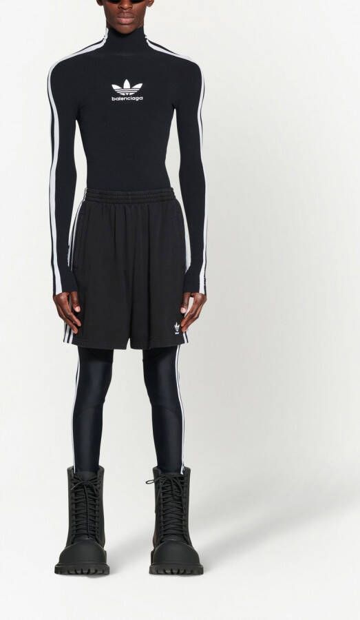 Balenciaga x adidas trainingsshorts met zijstreep Zwart