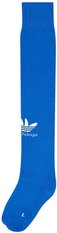 Balenciaga x Adidas Soccer sokken met logo Blauw
