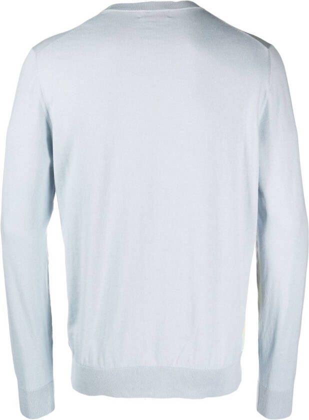 Ballantyne Trui met geometrische print Blauw