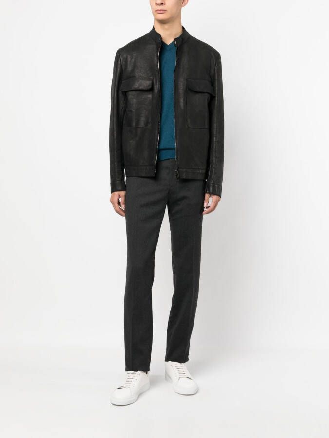 Ballantyne Ribgebreide trui Blauw