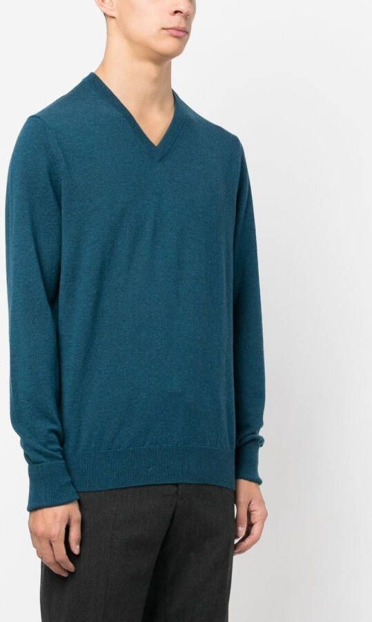 Ballantyne Ribgebreide trui Blauw