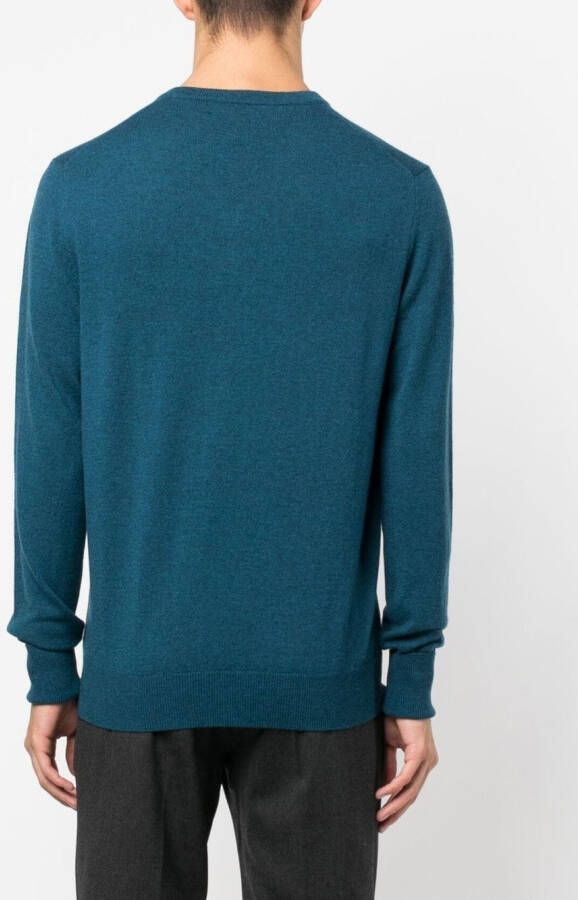 Ballantyne Ribgebreide trui Blauw
