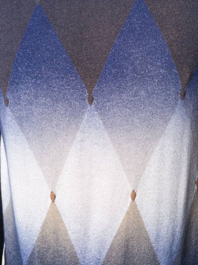 Ballantyne Trui met argyle patroon Blauw